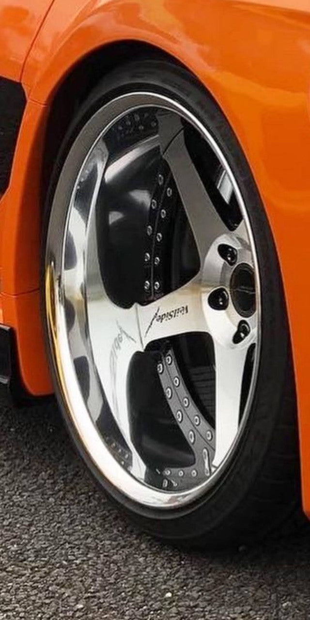 VeilSide 2009-2023 Nissan 370Z Z34 Wide Body Model 20" FORGED Wheels 4 Pieces Set in BLACK POLISH Front 20x9J +15 Tire 255/30-20 Rear 20x12.5J Tire 325/25-20